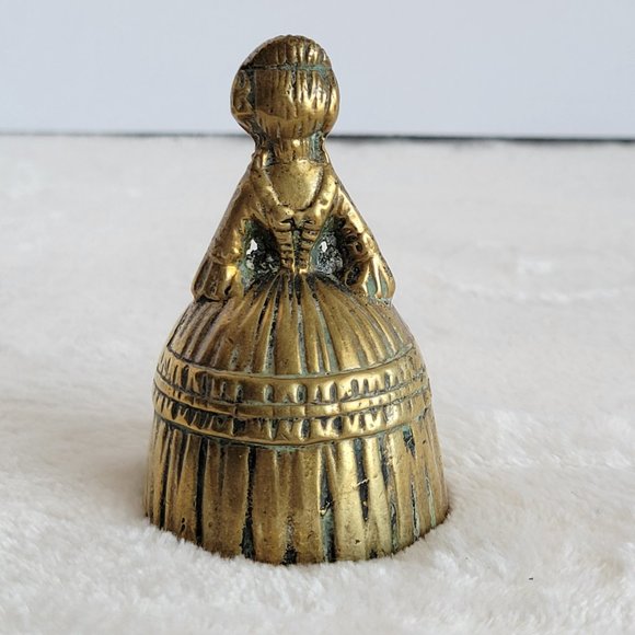 Antique Victorian Lady Brass Bell - Picture 3 of 7